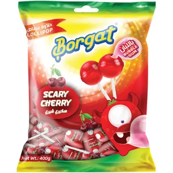 Borgat Scary Cherry Candy Lollipop 400 g