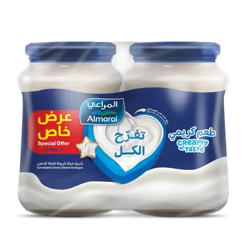 Almarai Spreadable Cream Cheese Jarpack 2×500g