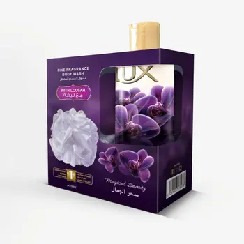 Lux Fine Fragrance Body Wash Kit Magical Beauty With Loofah 250Ml