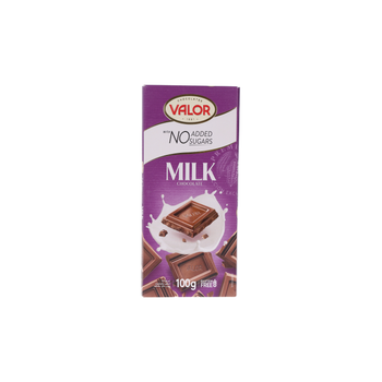 Valor Milk Chocolate No Added Sugars 100g
