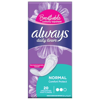 Always Normal Cotton & Comfort Daily Pantyliners Pads 20Pieces