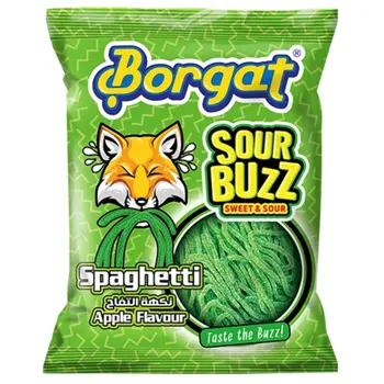 Borgat Sour Buzz Spaghetti APPLE Bags 100g