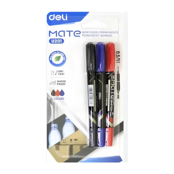 Deli Mate Permanent Marker Set 3 Pieces