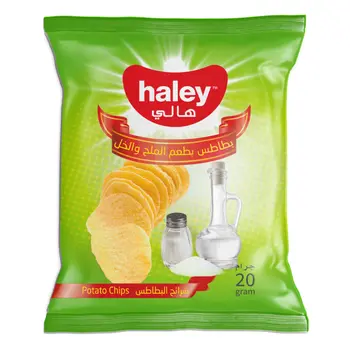 هالي رقائق بطاطس ملح وخل 20جرام