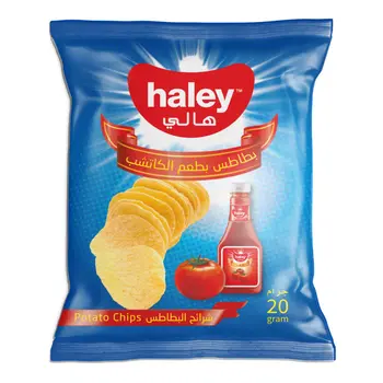 هالي رقائق بطاطس كاتشب 20جرام