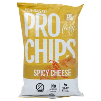 برولايف برو شيبس رقائق بازلاء بنكهة الجبنة الحارة 60جرام