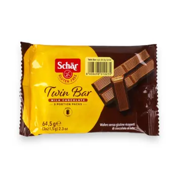 Schär Milk Chocolate Twin Bar Gluten-Free 64.5g