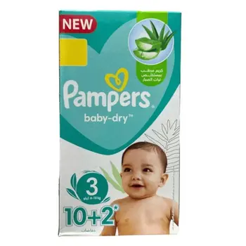 بامبرز بيبي دراي مقاس 3 من 6 إلى 10 كيلو 12قطعة