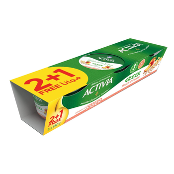 Activia Greek Yogurt Peach Cereal 3×150g