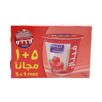 المراعي زبادي بالفراولة 6×140جرام