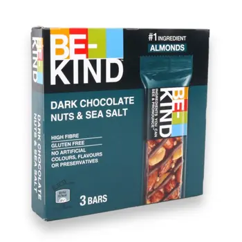 Be-Kind Dark Chocolate Nuts & Sea Salt Bar 3X30g