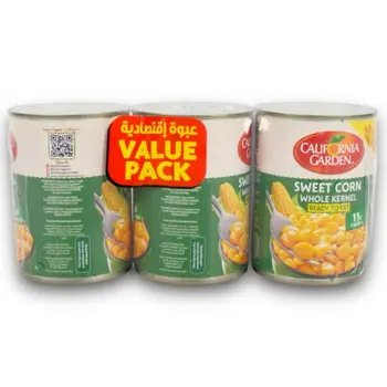حدائق كاليفورنيا حبوب ذرة حلوة كاملة عبوة قيمة 3×400جرام