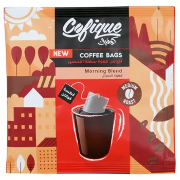 كوفيك أكياس قهوة سهلة التحضير قهوة الصباح تحميص وسط 7جرام