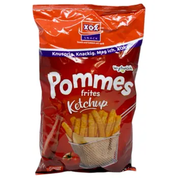 أكس أو أكس وجبة خفيفة بنكهة الكاتشب 125جرام