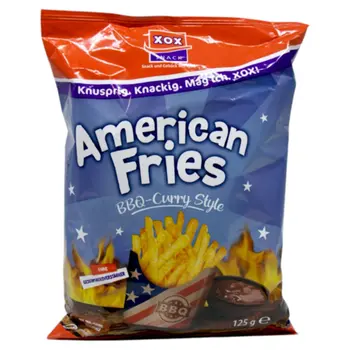 أكس أو أكس وجبة خفيفة بنكهة الكاري والشواء 125جرام