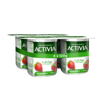 Activia Strawberry Full-Fat Yoghurt 120g