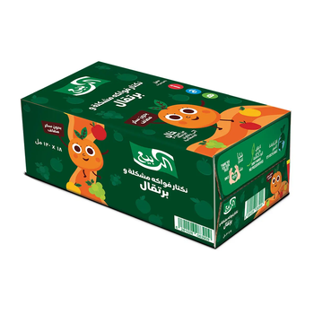 Al Rabie Orange Mixed Fruit Drink 18x120ml