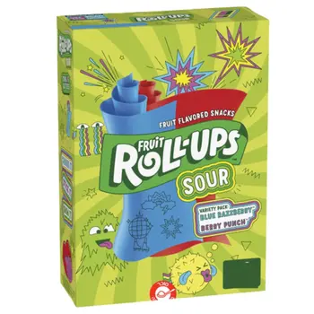 GMI Blue Raspberry Berry Punch Sour Fruit Roll-Ups 141g