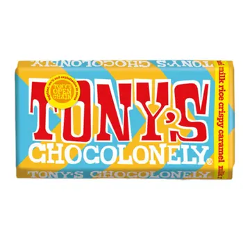 Tony's Chocolonely Milk Chocolate Caramel Rice Crisp 180g