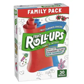 Betty Crocker Strawberry Blast & Blue Razzberry Fruit Roll-Ups 30 Pack