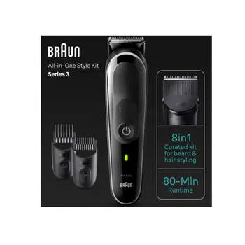 BRAUN Series 3 MGK3410 Black 80-Min Runtime