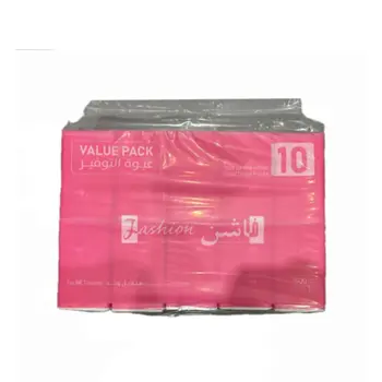 Fashion Pink Facial Tissues Value Pack 10x600 Sheets