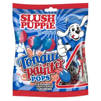 Slush Puppie Blue Raspberry & Cherry Lollipops 80g