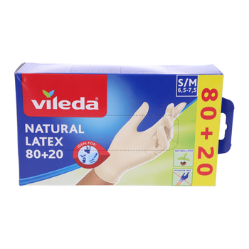 فيليدا قفازات لاتكس خالية من البودرة مقاس صغير/ وسط 100قطعة