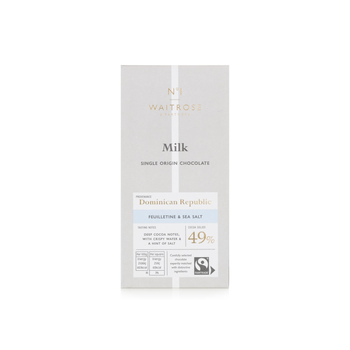 Waitrose No.1 Milk Chocolate with Feuilletine 100g
