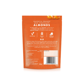 Valencia Orange Milk Chocolate Almonds 120g
