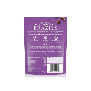 Forest Feast Belgian Milk Chocolate Brazil Nuts 120g