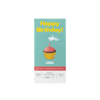 Gnaw Happy Birthday Milk Chocolate Bar 80g