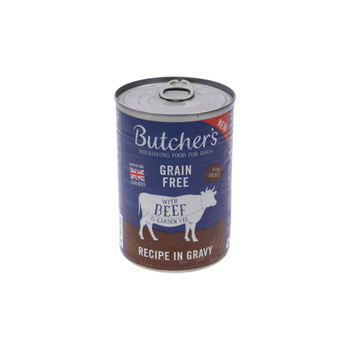 بوتشرز طعام رطب مغذي للكلاب لحم بقري في المرق 400جرام