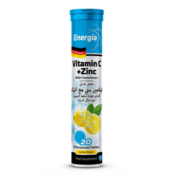 Energia Lemon Vitamin C Tablets 20x1000mg