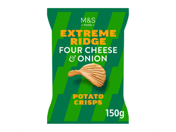 M&S Food Extreme Ridge Four Cheese & Onion Crisps 150g