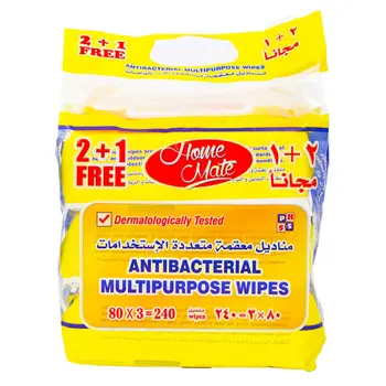 زميل المنزل مناديل لجميع الاستعمالات 80 منديل 3قطع