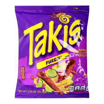 Takis Fuego Hot Chili Lime Tortilla Chips 92.3g