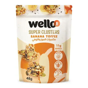 ويلو سوبر كلسترز مكسرات بنكهة الموز  والتوفي 48جرام