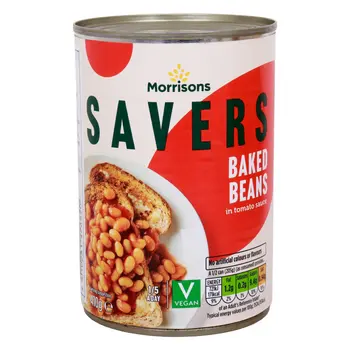 موريسونز سيفيرز  فاصوليا بصلصة الطماطم 410جرام