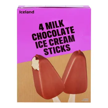 Iceland Chocolate Milk Ice Cream Sticks 4x90ml
