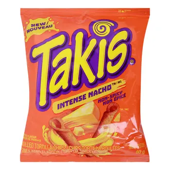 Takis Intense Nacho Rolled Tortilla Chips 80g