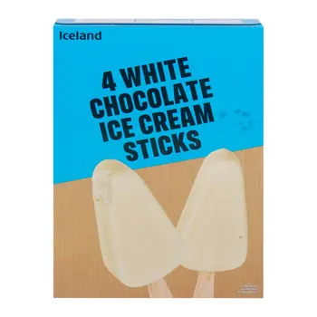 Iceland White Chocolate Ice Cream Sticks 4x90ml