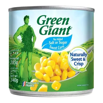 العملاق الأخضر ذرة حلوة بدون سكر وملح 340جرام