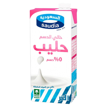 Saudia 0% Fat Milk 1L