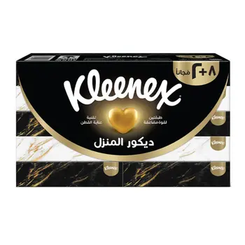 كلينيكس ديكور مناديل الوجه مزدوجة 10قطعة