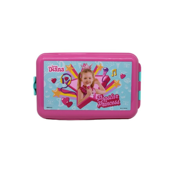 فيرست كيد  112-62-27 صندوق وجبات خفيفة مستطيل عالي الجودة بقفل مُحكم وردي وأخضر 760 مل 1قطعة