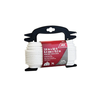 Saco White Braided Nylon Cord 15.2m