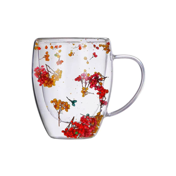 Double Wall Glass Coffee Mug 350ml