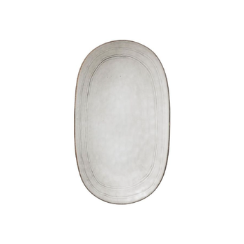 ساكو صحن تقديم بتصميم أنيق باللون الرمادي وزهور بقياس 30 × 18 سم، 188962A 1قطعة