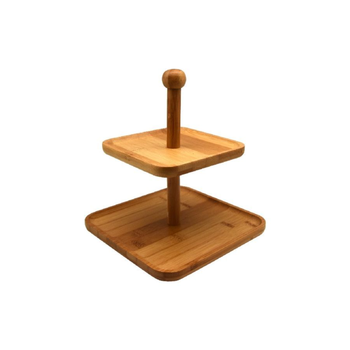 بين سيرفي سلة للوجبات الخفيفة من الخيزران بتصميم أنيق بشكل مربع بلون بني، بأبعاد 20× 23.5سم، G17-X280 1قطعة